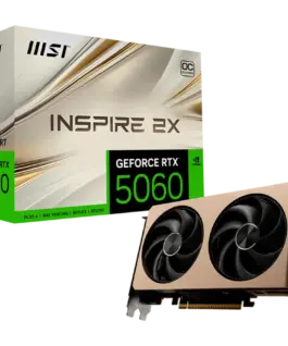 Видео карта MSI Video Card NVIDIA GeForce RTX 5060 8G INSPIRE 2X OC 8GB GDDR7 128-bit 2535 MHz Boost 3840 CUDA Cores PCI