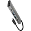 USB хъб AXAGON HMC-5G21 2x USB-A + 2x USB-C + HDMI 4K/30Hz USB-C 3.2 Gen 2 10Gbps hub PD 60W 13cm USB-C