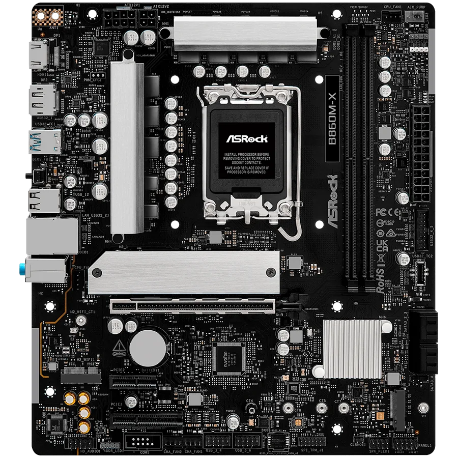 Дънна платка ASROCK B860M-X mATX LGA1851 DDR5