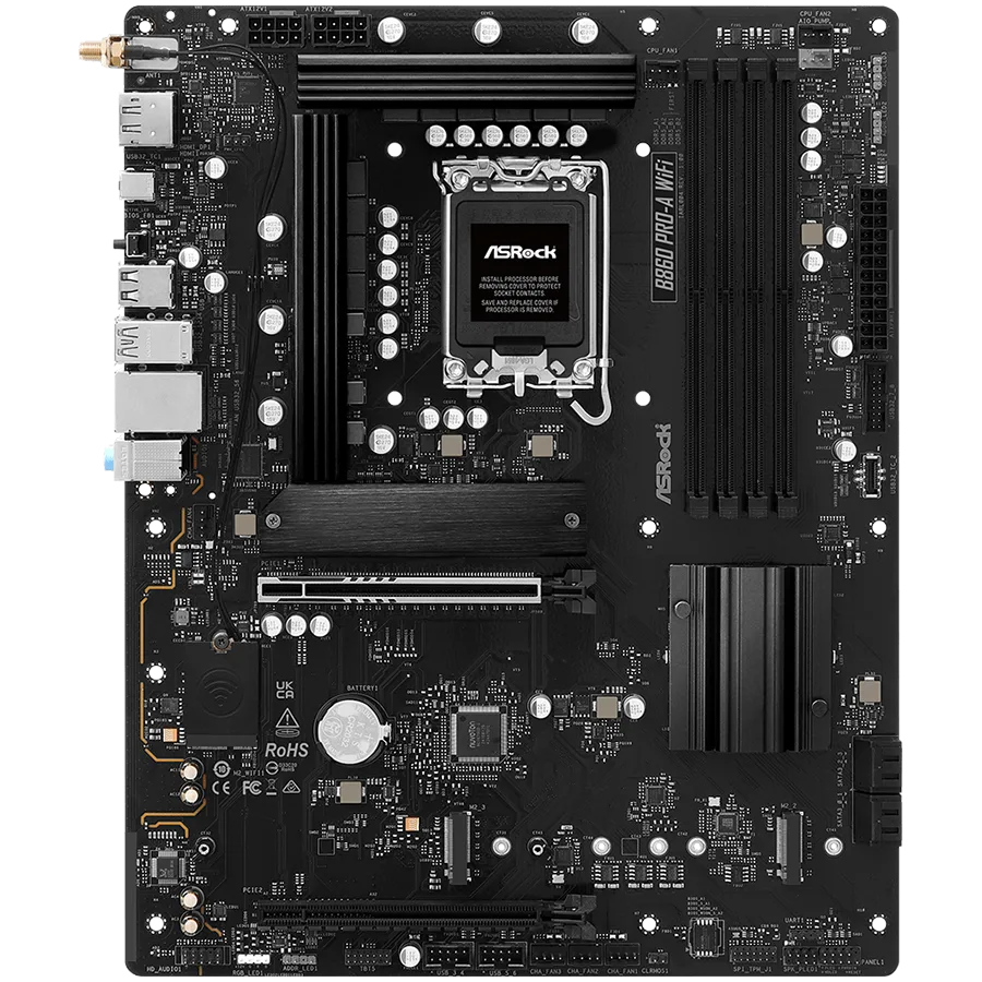 Дънна платка ASROCK B860 PRO-A WIFI, Socket 1851, 4x DDR5, WiFi, Bluetooth, ATX - Image 11