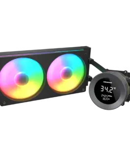 Alternative view of Охладител за процесор Охладител COUGAR Poseidon Vistek ARGB 240 AiO Liquid Watercooling - Black