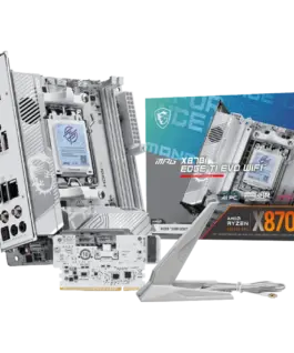 Дънна платка MSI MPG X870I EDGE TI EVO WIFI mITX Socket AM5 Dual Channel DDR5 10000+MHz (OC) 1x PCIe x16 slot 3x M.2 slo