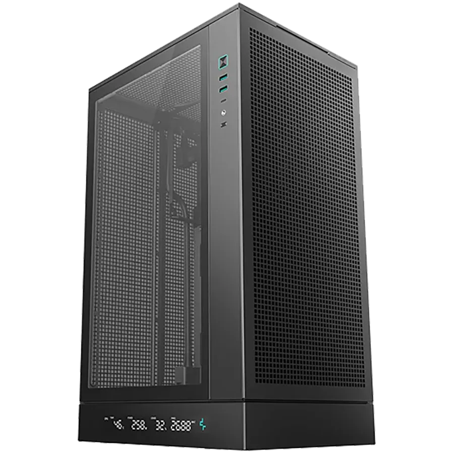 Кутия за компютър DeepCool CH270 DIGITAL, Mini Tower, Mini-ITX/Micro-ATX, 2xUSB3.0, 1xType-C Gen 2, 1xAudio/Mic, Mesh Panel, Black, R-CH270-BKNDM0-G-1, 2Y - Image 26