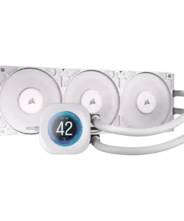 Охладител за процесор Охладител CORSAIR NAUTILUS 360 LCD White 360mm Radiator Liquid CPU