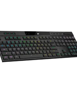 Alternative view of Геймърска клавиатура CORSAIR K100 RGB AIR Wireless Ultra-Thin Mechanical, Backlit RGB LED, CHERRY ULP Tactile, Black