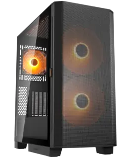 Кутия за компютър COUGAR AIRFACE FLO RGB PC Case Mid Tower Black