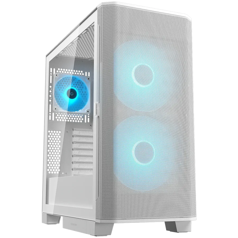 Кутия за компютър COUGAR AIRFACE FLO RGB PC Case Mid Tower White