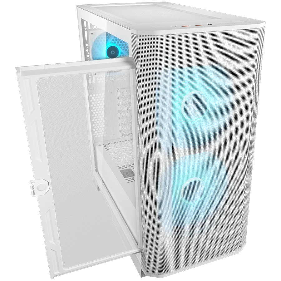 Кутия за компютър COUGAR AIRFACE FLO RGB PC Case, Mid Tower, White - Image 14