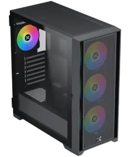 Кутия за компютър Xigmatek Master X II (Black EATX U3x1 & U2x2 Front Meshed Grill & Left TG 4PCS Z20A & ARGB