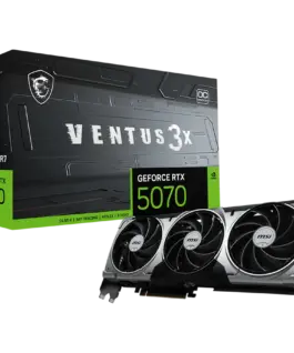 Видео карта MSI Video Card Nvidia GeForce RTX 5070 12G VENTUS 3X OC 12GB GDDR7 192bit Effective Memory Clock: 28000MHz B