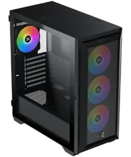 Кутия за компютър Xigmatek Master X II Pro (Black ATX U3x1 & U2x2 Front Meshed Grill & Left TG 4PCS Z20A & ARGB