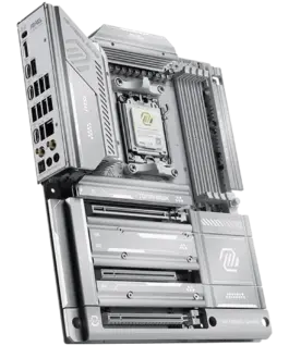 Alternative view of Дънна платка MSI MAG X870E TOMAHAWK MAX WIFI PZ, ATX, Socket AM5, 4x DDR5 Dual Channel DDR5 up to 8400(OC)MHz, 3x PCIe 3.0 x16 slot, 4x M.2 slot, 4x USB 2.0, 3x USB 5Gbps, 2x USB 10Gbps, 1x 10Gbps Type-C, 2x 40Gbps Type-C, HDMI, 7.1 Audio 5G LAN, WiF