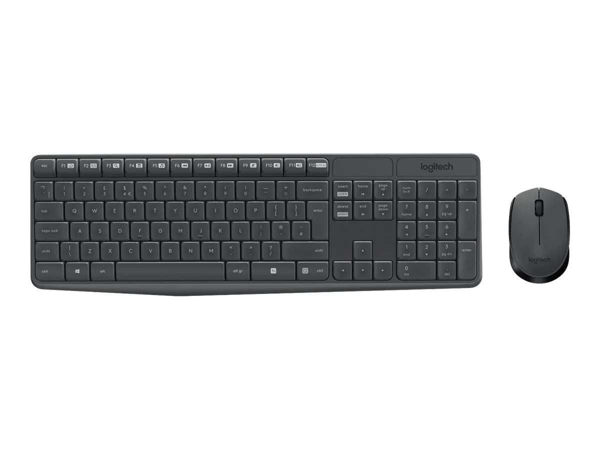 КОМПЛЕКТ МИШКА + КЛАВИАТУРА LOGITECH MK235U - С БДС КИРИЛИЗАЦИЯ - Wireless / Безжична - Black - PN