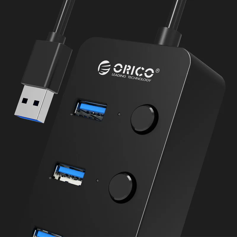 Orico хъб USB3.0 HUB 4 port black, 4 On/Off buttons - W9PH4-U3-BK - Image 47