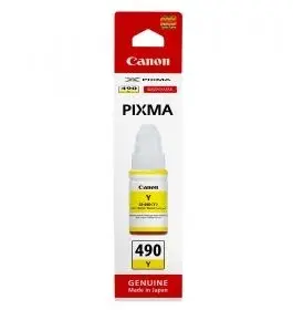 БУТИЛКА МАСТИЛО ЗА CANON PIXMA G1400/G2400/G3400 - /490/ - GI-490Y (GI490Y) - Ink Bottle - Yellow - PN