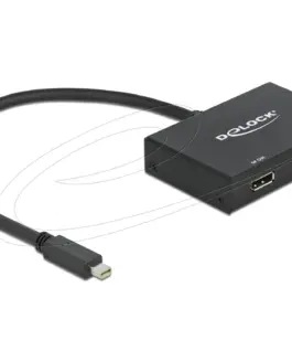 Delock Сплитер от mini Dsplay Port 1.2 мъжко към 2 x Display Port 4K женско