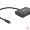 Delock Сплитер Display port 1.2 от mini Dsplay Port мъжко към 2 x HDMI 4K
