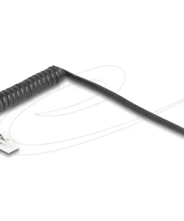Delock Телефонен кабел спирален кабел RJ11 plug -RJ11 plug черен 1