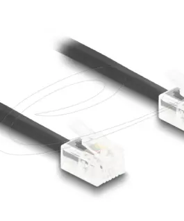 Alternative view of Delock Телефонен кабел спирален кабел RJ11 plug -RJ11 plug , черен 1 м