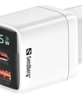 ЗАРЯДНО SANDBERG 2 в 1 - 1xUSB-C 1xUSB 35W - White - PN 441-52