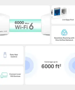 Безжична Wi-Fi 6 Mesh система Mercusys Halo H90X