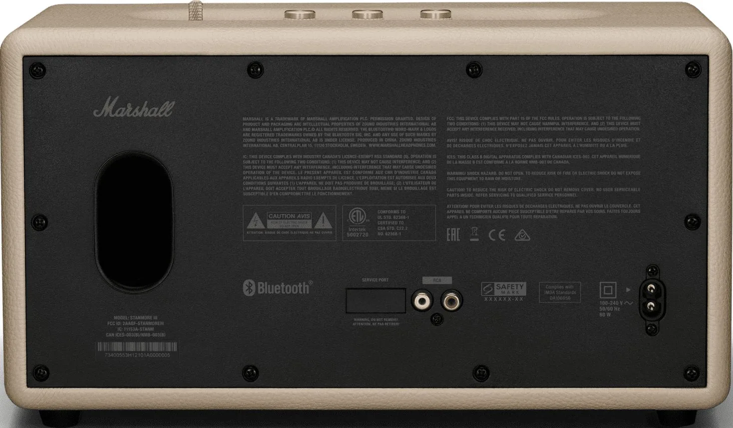 Преносима аудио система Marshall Stanmore III Cream 1006011 - бежов - Image 4