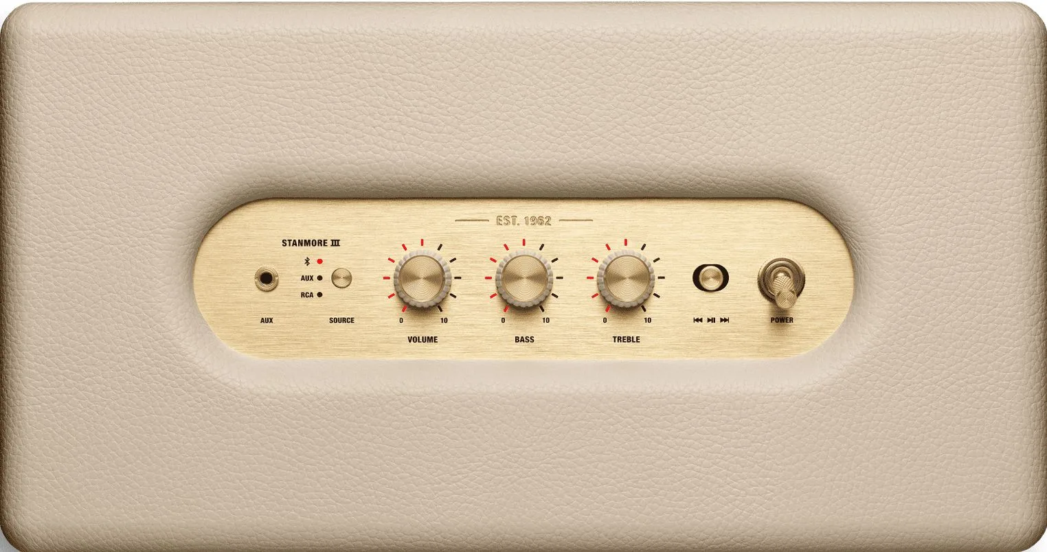 Преносима аудио система Marshall Stanmore III Cream 1006011 - бежов - Image 5