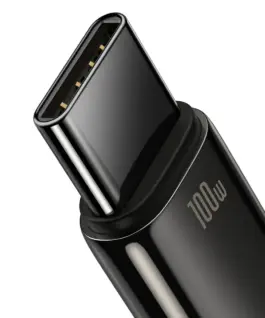 Alternative view of Кабел Baseus Tungsten Gold 100W USB-A към USB-C 2м CAWJ000101 - черен
