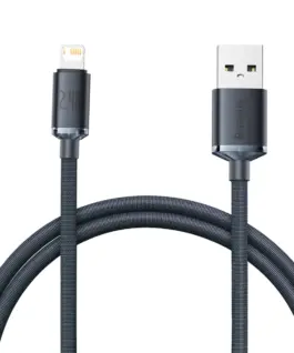 Кабел Baseus CAJY000101 Crystal Shine USB Type A към Lightning 2.4A  2м - черен
