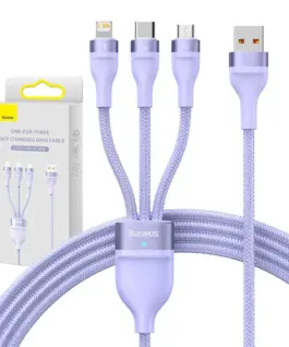 Кабел Baseus Flash Series II USB-A / USB-C / Lightning / micro USB 66W 480Mbps 1.2 м CASS040005 -