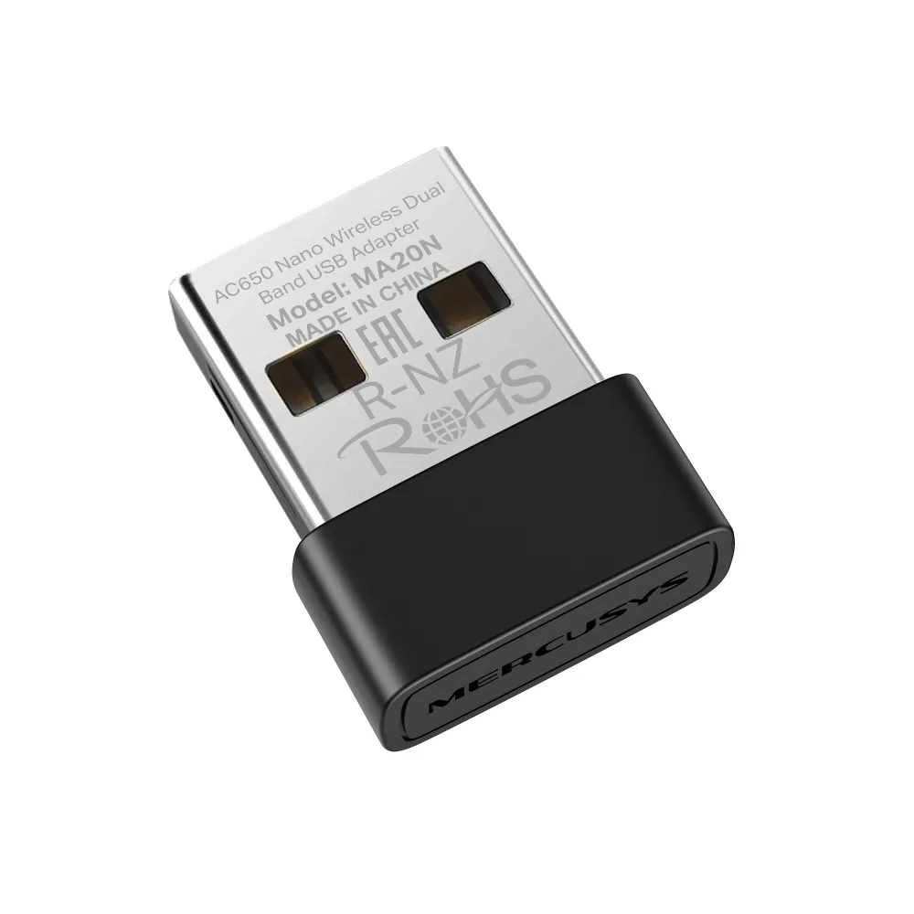 Безжичен Nano USB адаптер Mercusys MA20N AC650 - Image 32