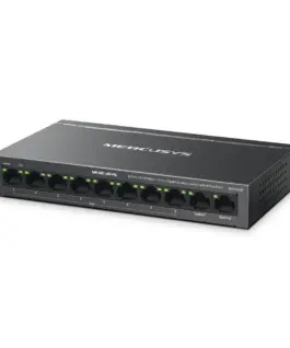 8-портов 10/100 Mbps + 2-портов Gigabit Desktop комутатор Mercusys MS110CP с 8 PoE+ порта