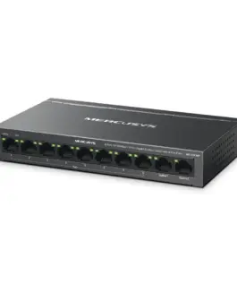 Alternative view of 8-портов 10/100 Mbps + 2-портов Gigabit Desktop комутатор Mercusys MS110CP с 8 PoE+ порта