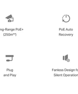 Alternative view of 10-портов 10/100Mbps настолен комутатор TP-Link LS110P с 8 PoE+ порта