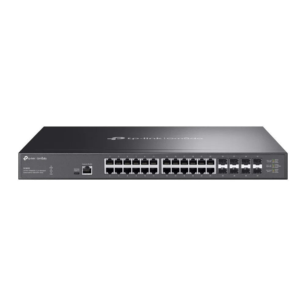 24-портов 10GBASE-T L2+ управляем комутатор с 8 10GE SFP+ слота TP-Link Omada SX3832 - Image 2