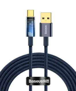 Кабел Baseus CATS000203 USB към USB Type C 100W 1м - син