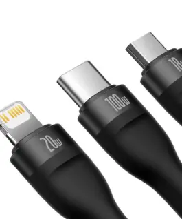 Кабел Baseus Flash Series II USB Type C / USB Type A – USB Type C / Lightning / micro USB 100 W 1.2 м CASS030101 –