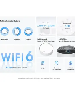 Безжична Wi-fi 6 Mesh система TP-Link Deco X50-PoE