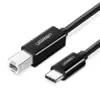 Кабел за принтер UGREEN US241 USB-C към USB-B 2.0 1 м - черен