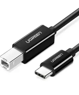 Кабел за принтер UGREEN US241 USB-C към USB-B 2.0 1 м - черен