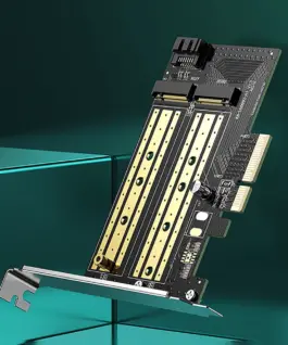 Alternative view of Адаптер за разширителна карта Ugreen PCIe 3.0 x4 към M.2 NVMe drive CM302 - черен