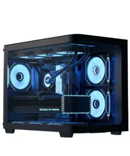 AeroCool кутия Case mATX - P300C-G-BK-v1 - 3 x 120 mm Infinity Mirror A-RGB