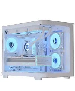 AeroCool кутия Case mATX - P300C-G-WT-v1 - 3 x 120 mm Infinity Mirror A-RGB