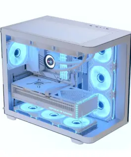 AeroCool кутия Case ATX – P500C-G-WT-v1 – 4 x 120 mm Infinity Mirror