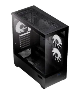 AeroCool кутия Case ATX – P500D Digi-G-BK-v1 – Digital Display