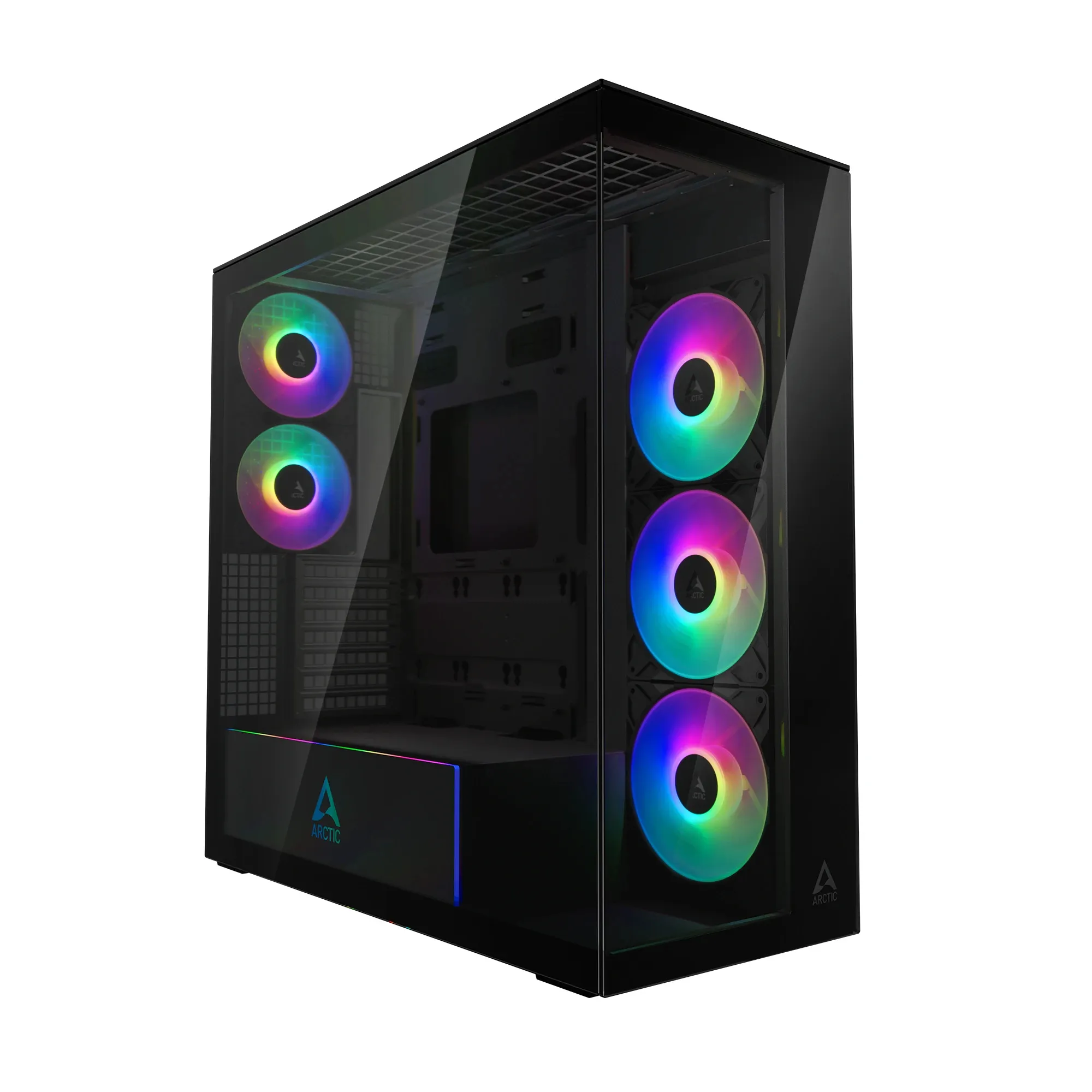 Arctic кутия Case E-ATX - Xtender (Mirror Black) - 5 A-RGB Fans included