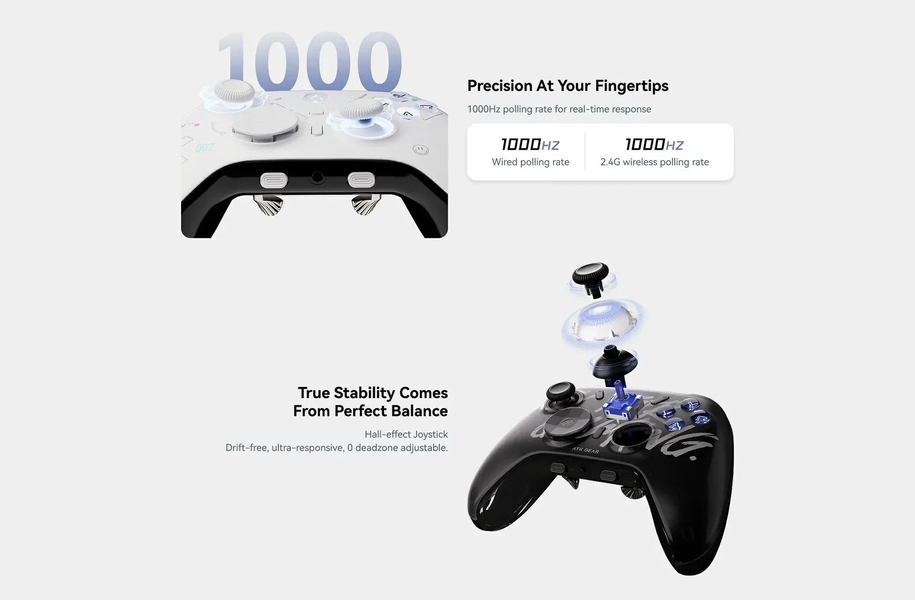 ATK геймпад Gamepad Set Battleaxe Pro - Hall Effect, Wireless, Bluetooth, 1000Hz - Black - Image 14