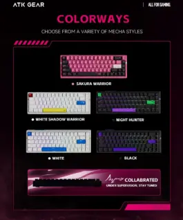 ATK професионална геймърска механична клавиатура Professional Gaming Mechanical Keyboard RS6 Ultra – 8K
