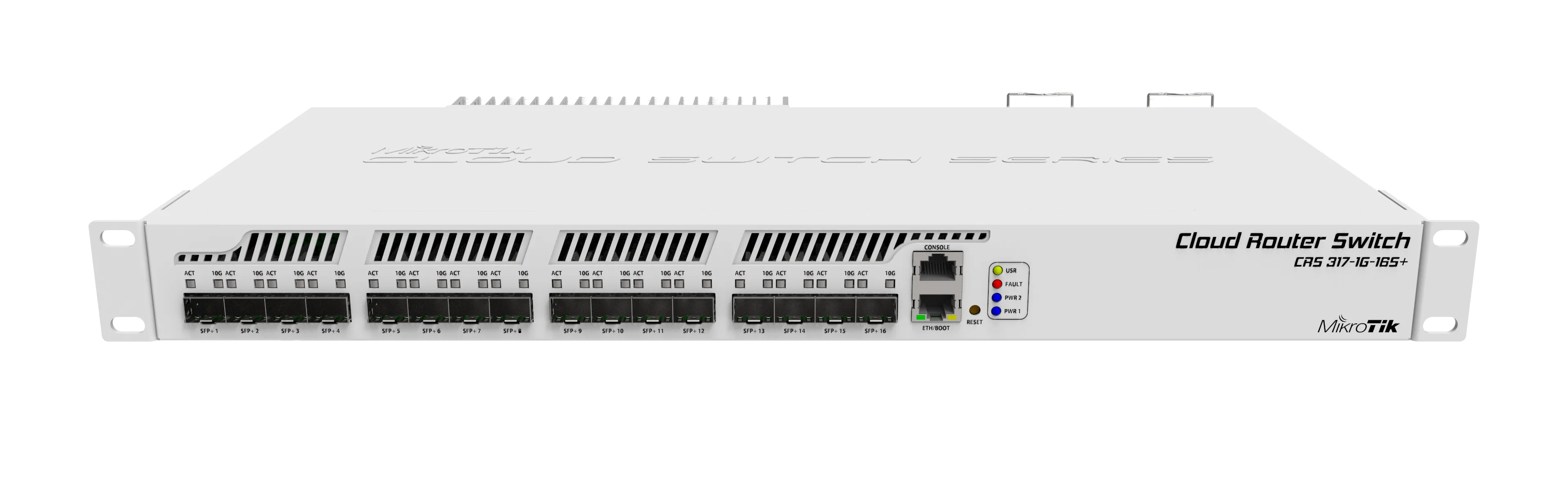 Комутатор MikroTik CRS317-1G-16S+RM с 16 SFP+ порта rack mountable