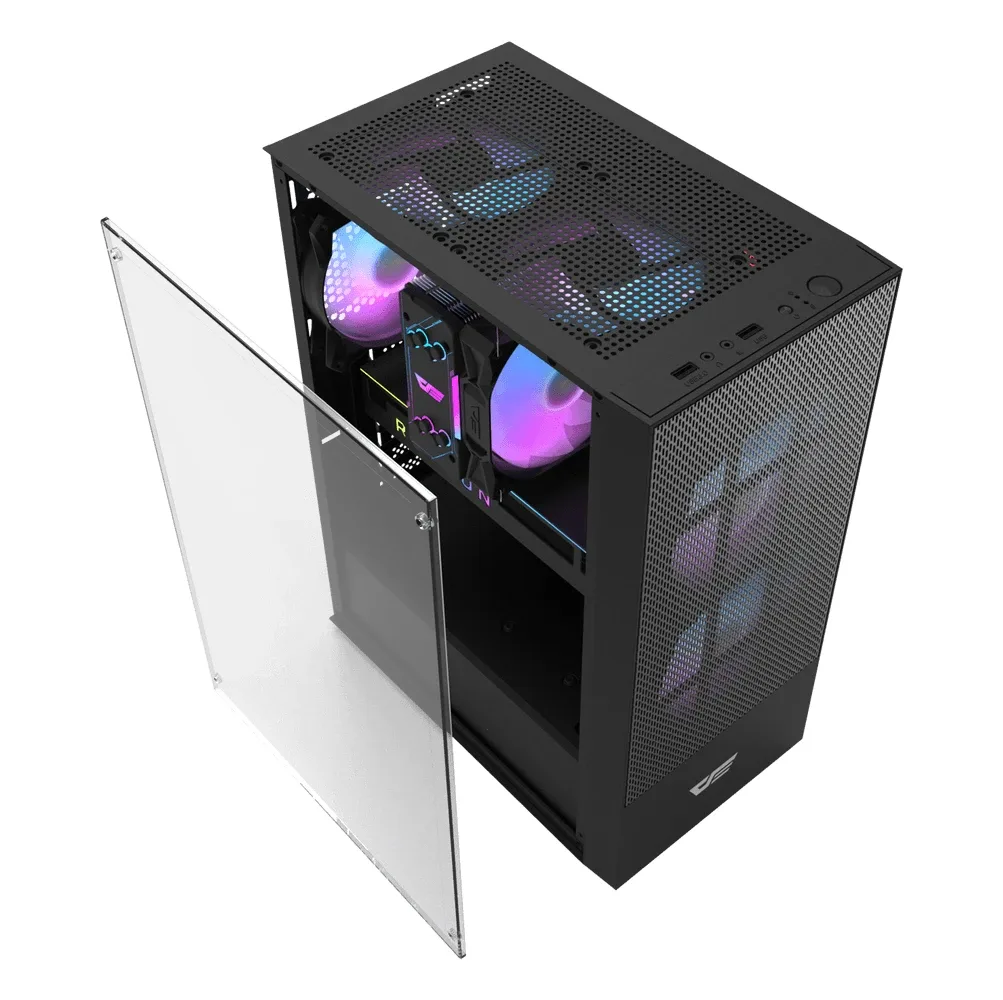 Darkflash кутия Case ATX - A290 Black - 3 x 120 mm RGB fans included - Image 13